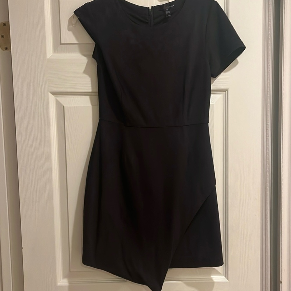 Aqua size M, faux suede mini dress. Flattering and comfortable.